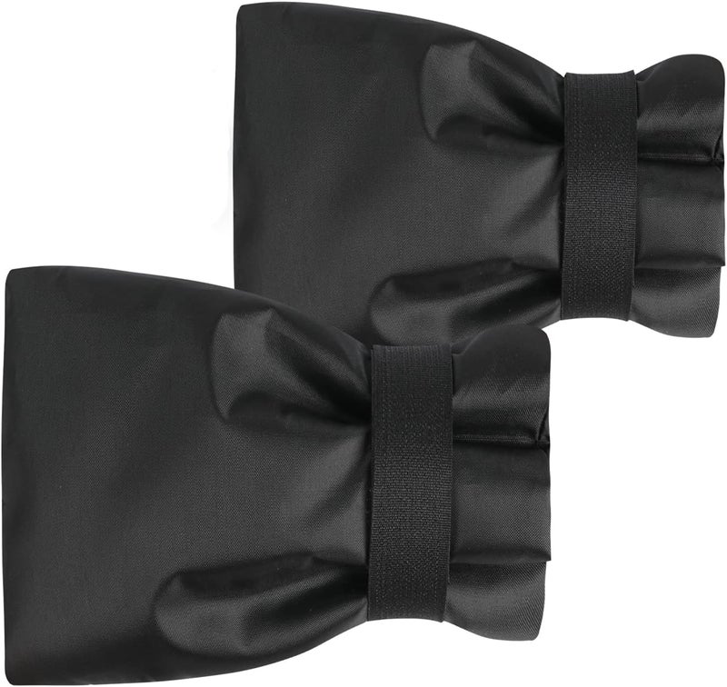 MOLIK Outdoor Faucet Cover Socks for Winter Freeze Protection, 7.09" W x 9.06" H, Velcro Thickened Anti-Freeze Outdoor Tap Cover, Reusable Waterproof Insulated Spigot backflow Cover,Black, 2Pcs - Image 1